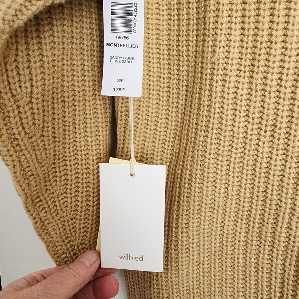 Aritzia Wilfred Montpellier Turtleneck In Color Heather Gold Camel - Picture 4 of 8